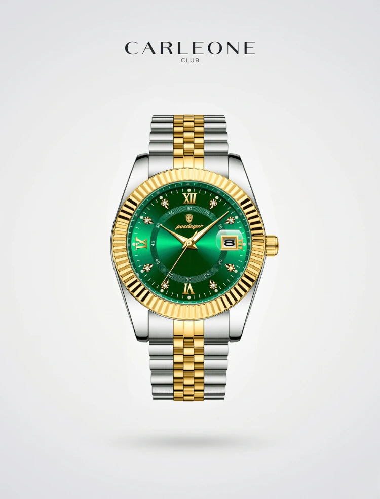 Poedagar x Carleone | Relogio Presidente Verde Imperio - Limited Edition