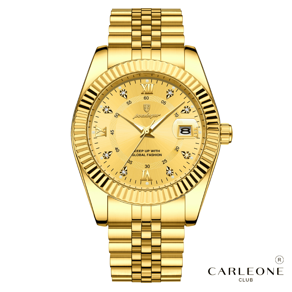 Poedagar x Carleone | Relogio Presidente Empire Gold - Limited Edition
